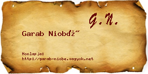 Garab Niobé névjegykártya